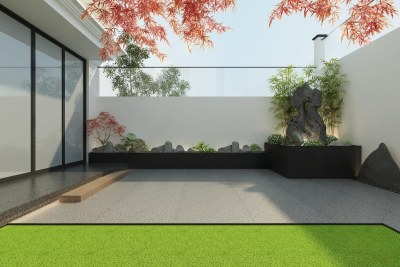 新中式居家庭院3D模型下载